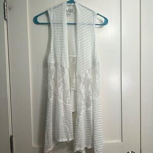 Women’s white lace vest